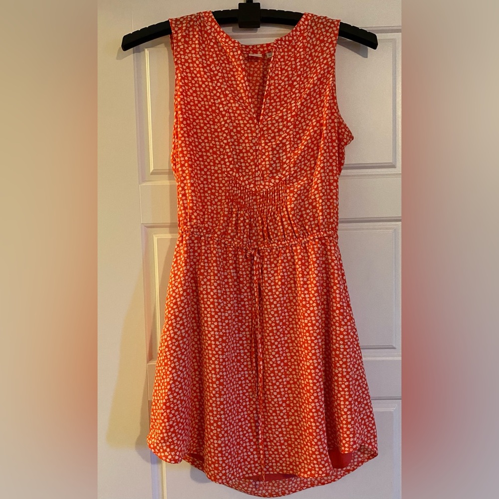 Gap xs Floral print dress tie waist